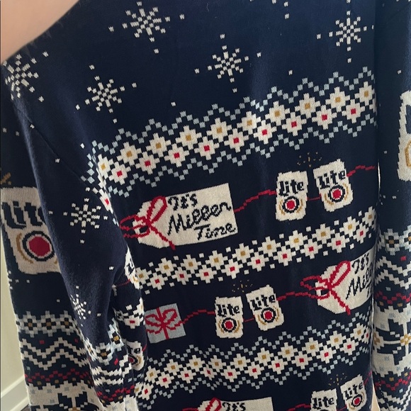 Miller Lite Tis the Season Sweater Medium - Picture 3 of 3